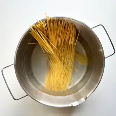 Step 1 of Carbonara recipe